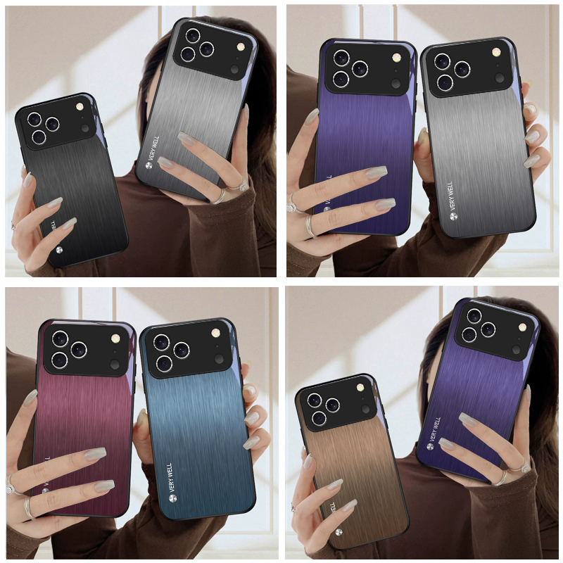 Phone Cases Metal - Minimally brushed metal For iPhone 17