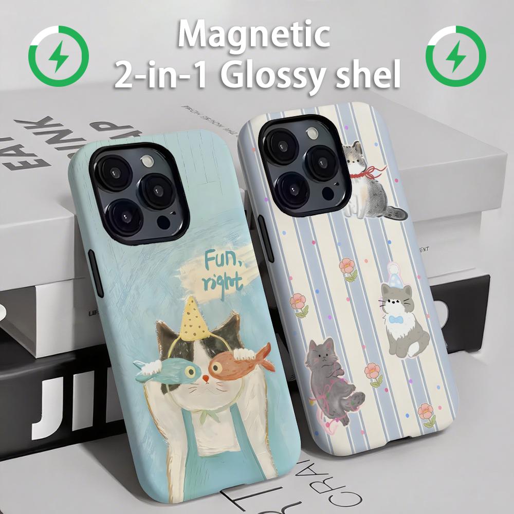 Phone Cases Iphone 16 Pro Max - Cute cats and dogs Phone Case
