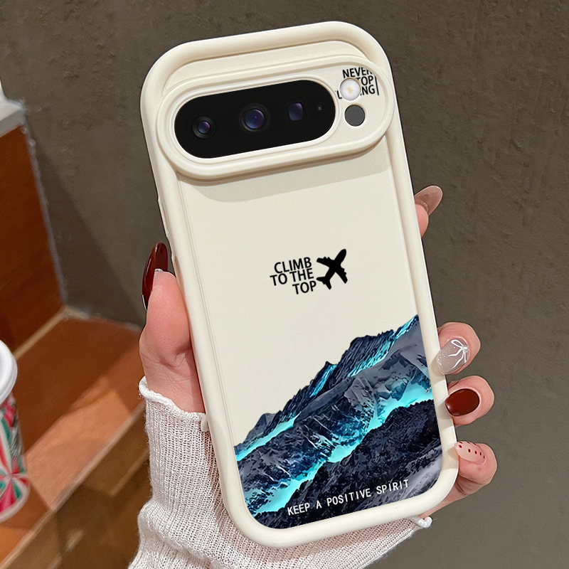 Phone Cases Google Pixel 10 Pro - Airplane Snow Mountain Pattern Phone Case