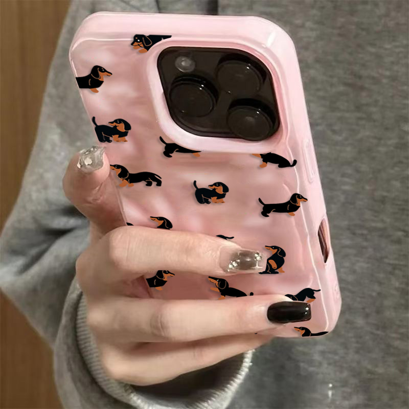 Phone Cases Xr Cute - Dachshunds Pattern Soft Silicone Phone Case