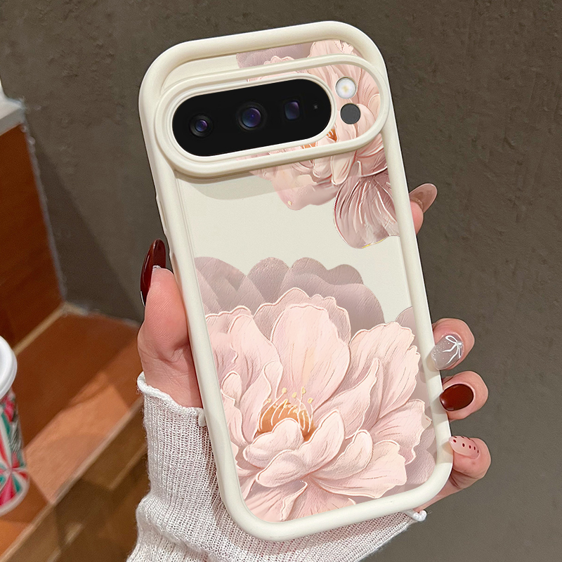 Phone Cases Google Pixel 10 Pro - Pink Flowers Patterned Soft TPU Phone