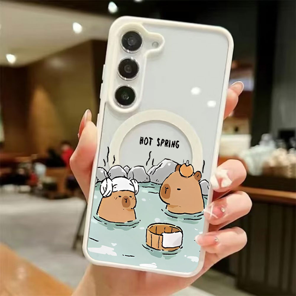 Phone Cases Galaxy S23 - Color Transparent Magnetic Phone Case For