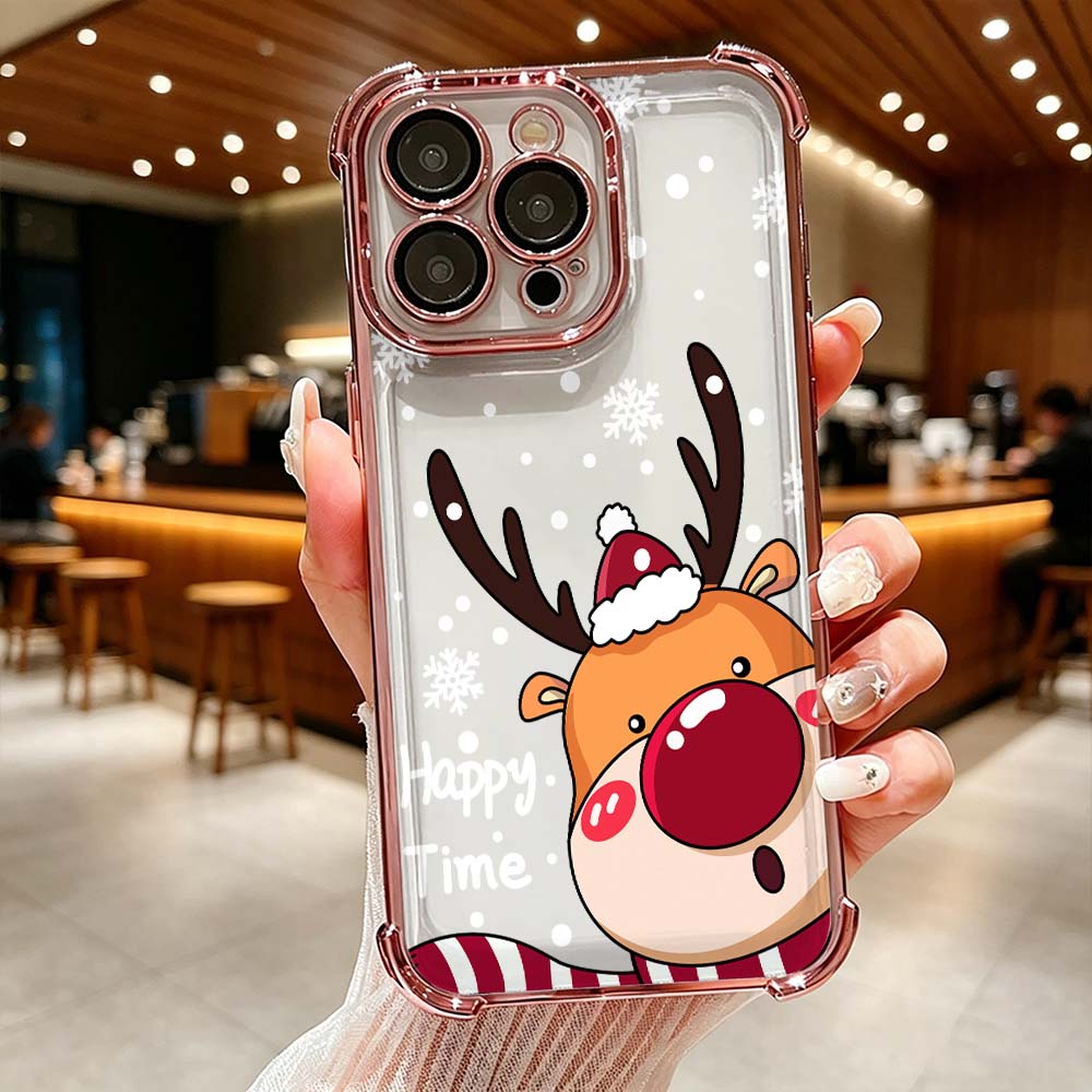 Phone Cases Red Deer - Cartoon Red Nose Deer Phone Case