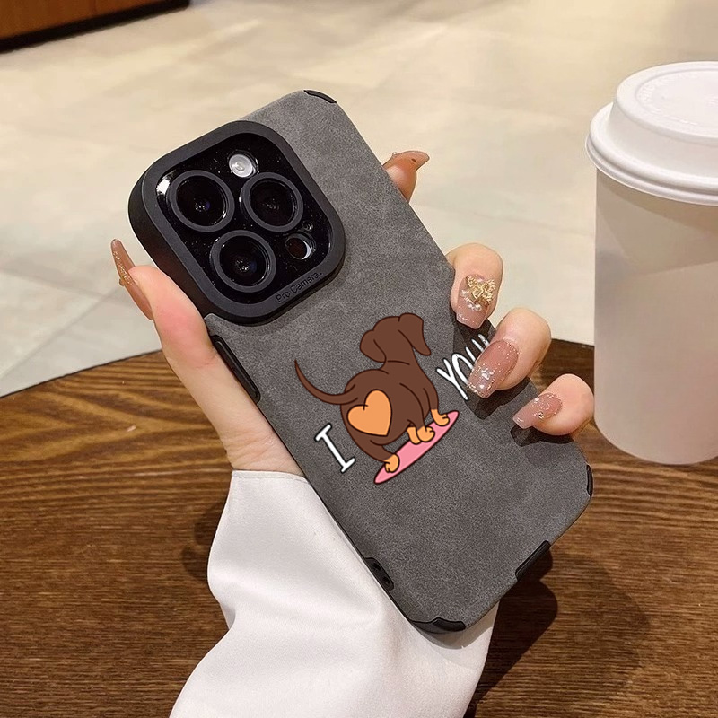 Phone Cases Xr Cute - Cute Dachshund Heart Print Phone Case