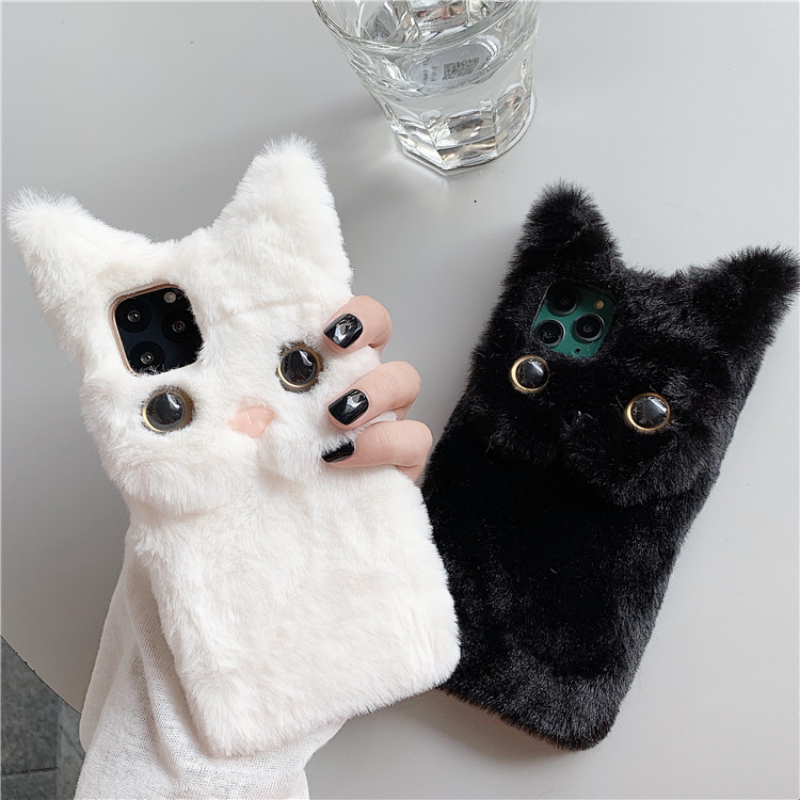 3D Cute Cartoon Cat Furry Plus - Phone Cases Iphone 16 Pro Max ulasan dan harga
