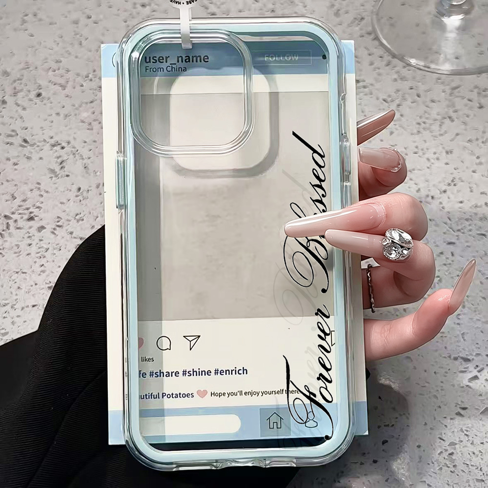 Forever Blessed Simple Clear P - Phone Cases Online ulasan dan harga