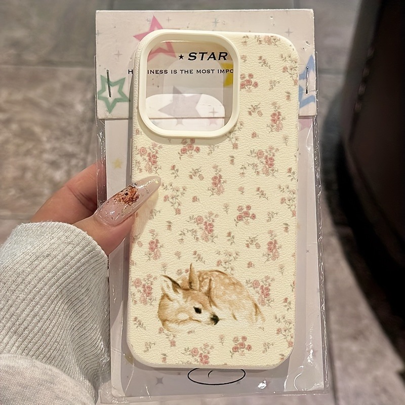 Cute Deer Full Floral Pattern  - Phone Cases Online ulasan dan harga