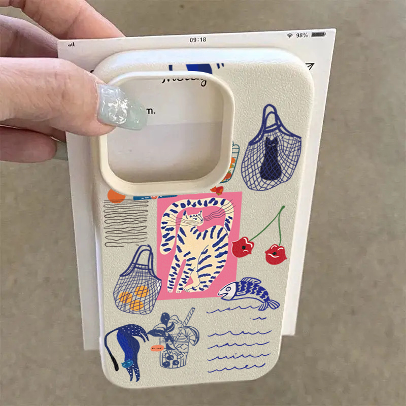 Cute Cherry Cat Print Phone Ca - Phone Cases Online ulasan dan harga