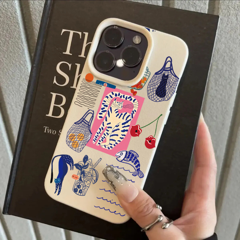 Cute Cherry Cat Print Phone Ca - Phone Cases Online ulasan dan harga