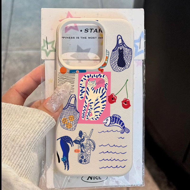 Cute Cherry Cat Print Phone Ca - Phone Cases Online ulasan dan harga