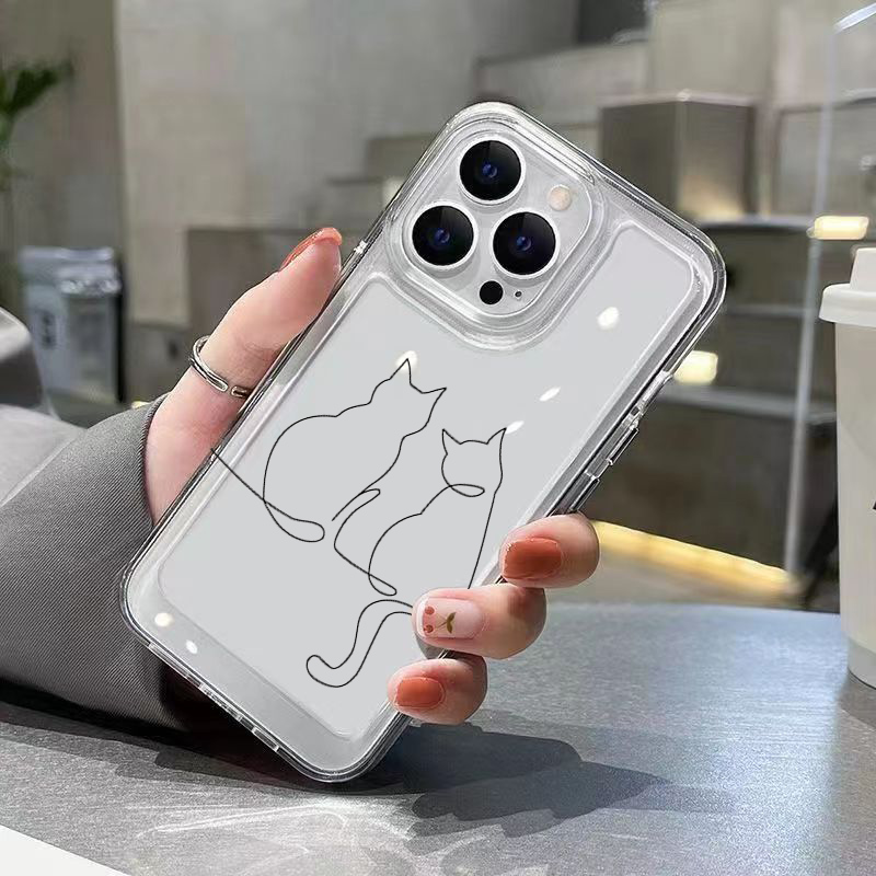 Cute Line Cat Anti-drop Phone  - Phone Cases Drop Proof ulasan dan harga