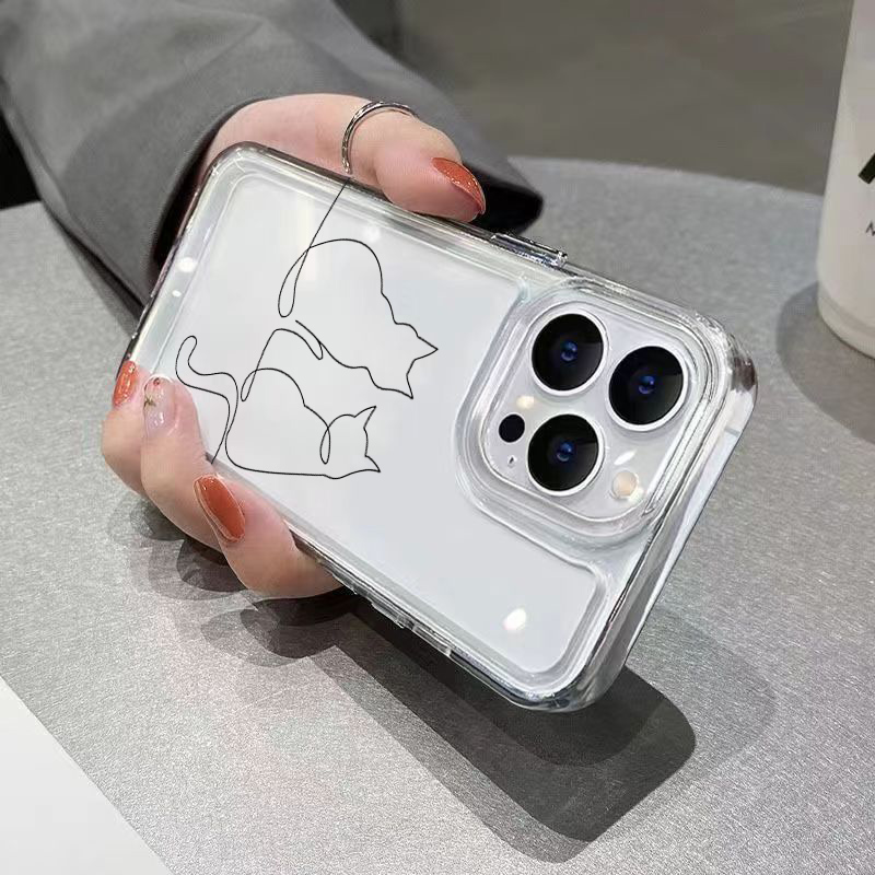 Cute Line Cat Anti-drop Phone  - Phone Cases Drop Proof ulasan dan harga