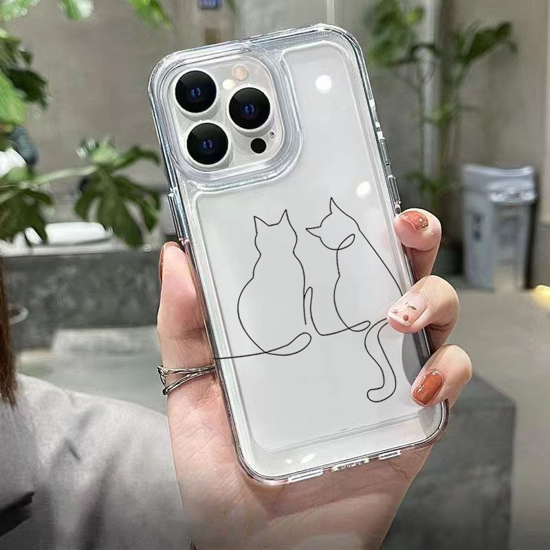 Cute Line Cat Anti-drop Phone  - Phone Cases Drop Proof ulasan dan harga