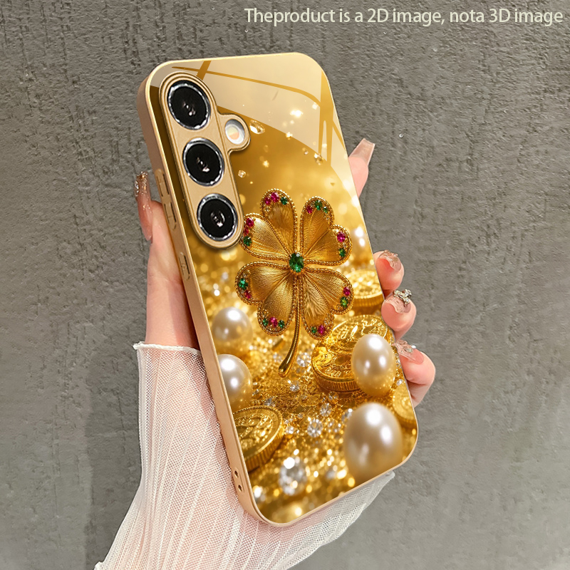 Colorful Gem Four-leaf Pattern - Phone Cases Metal ulasan dan harga
