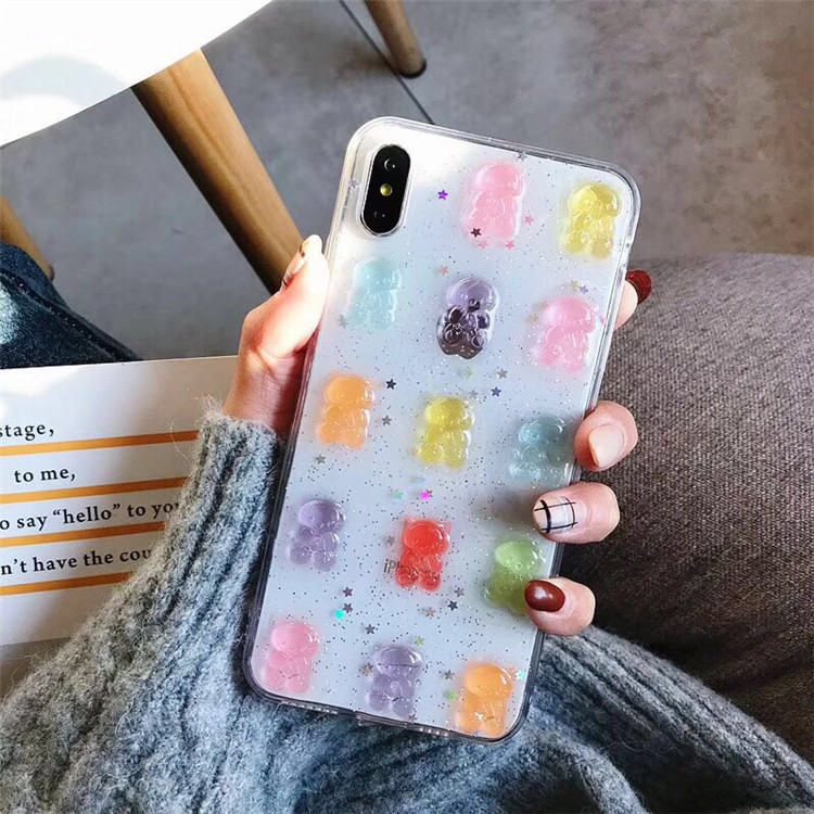 Cute 3D Colorful Bear Drop Glu - Phone Cases Drop Proof ulasan dan harga