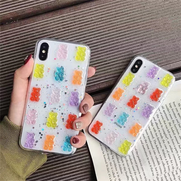 Cute 3D Colorful Bear Drop Glu - Phone Cases Drop Proof ulasan dan harga