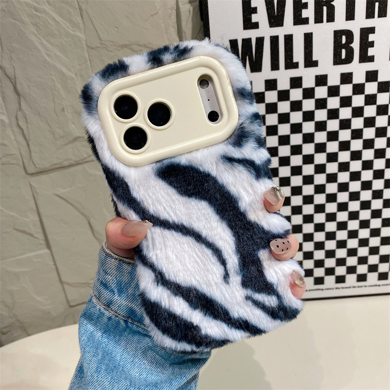 Luxury Zebra Pattern Fluffy Pl - Phone Cases Iphone 16 Pro Max ulasan dan harga