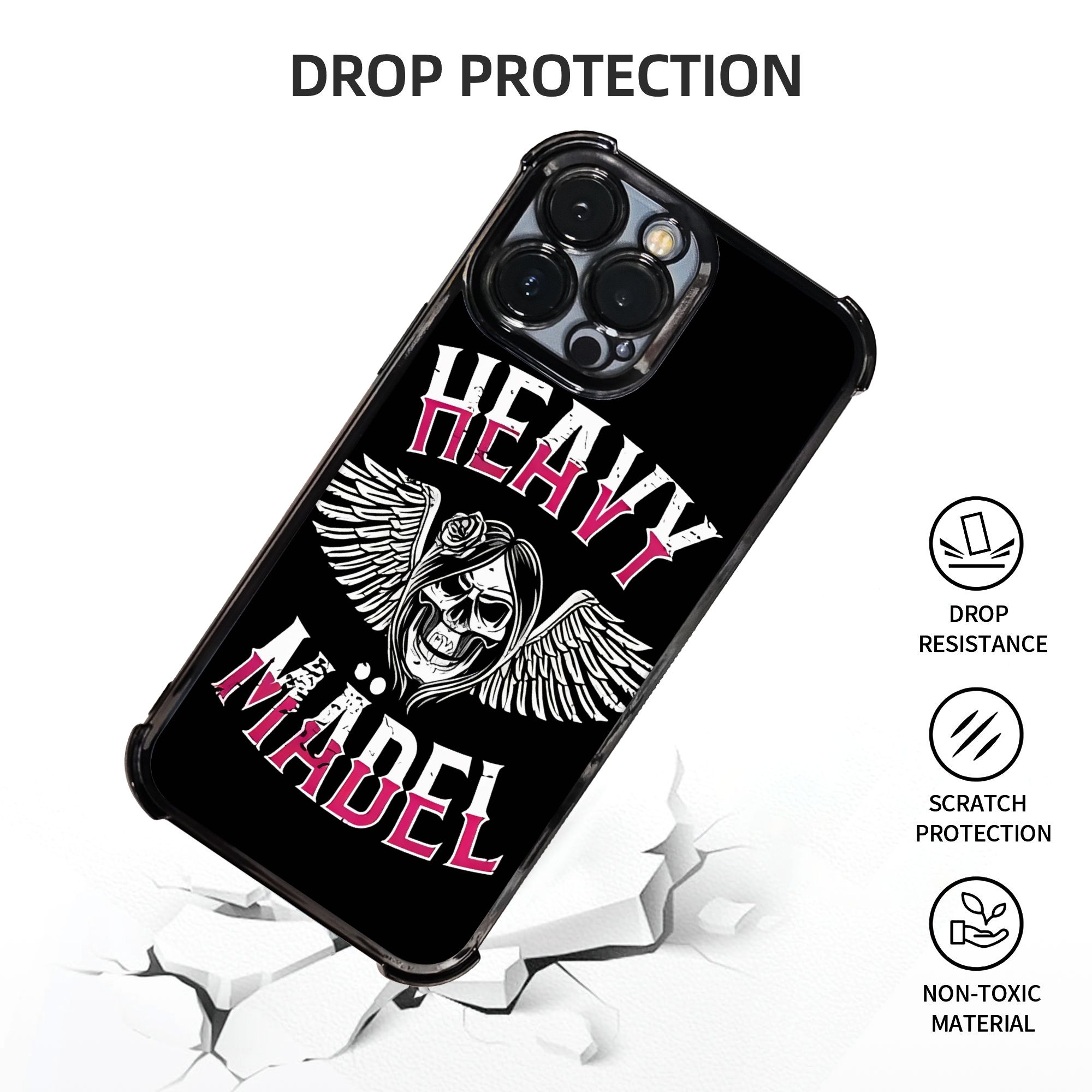 Skull Biker Girl Female Woman  - Phone Cases Metal ulasan dan harga