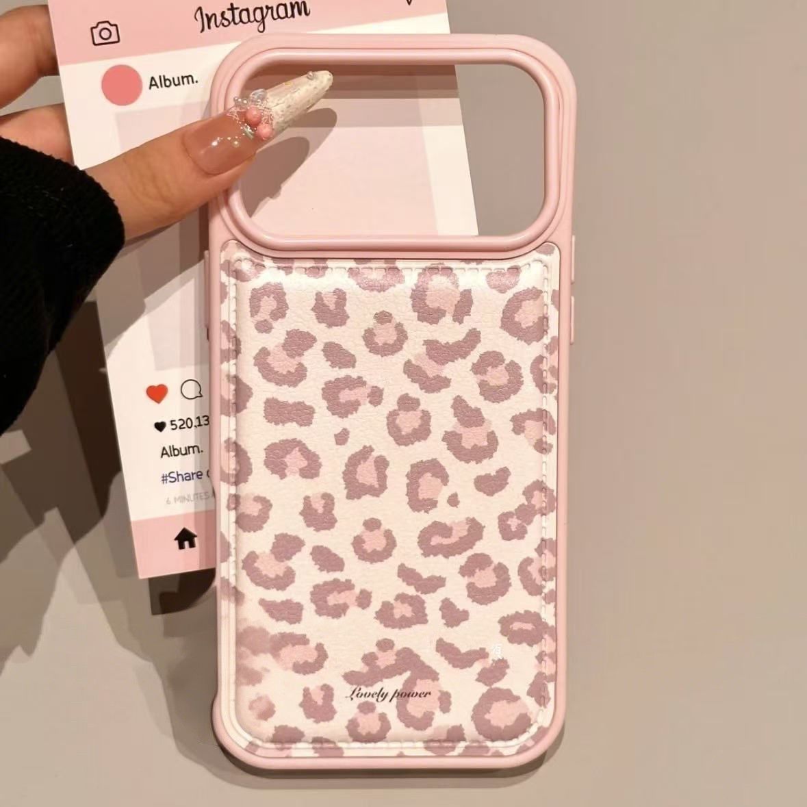 Simple Korean Pink Retro Leopa - Phone Cases Drop Proof ulasan dan harga