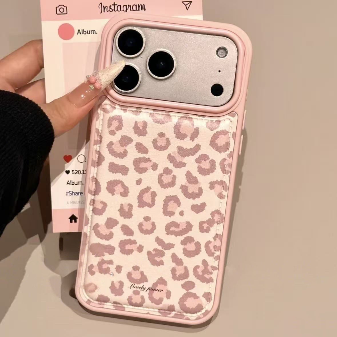 Simple Korean Pink Retro Leopa - Phone Cases Drop Proof ulasan dan harga