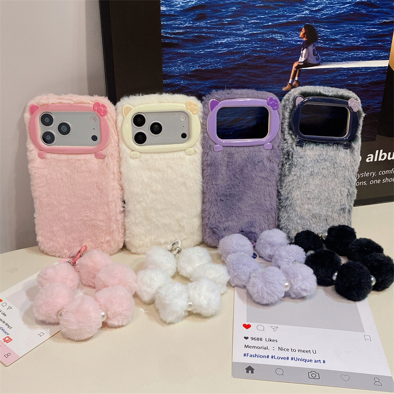 Luxury Solid Colors Furry Plus - Phone Cases Iphone 16 Pro Max ulasan dan harga