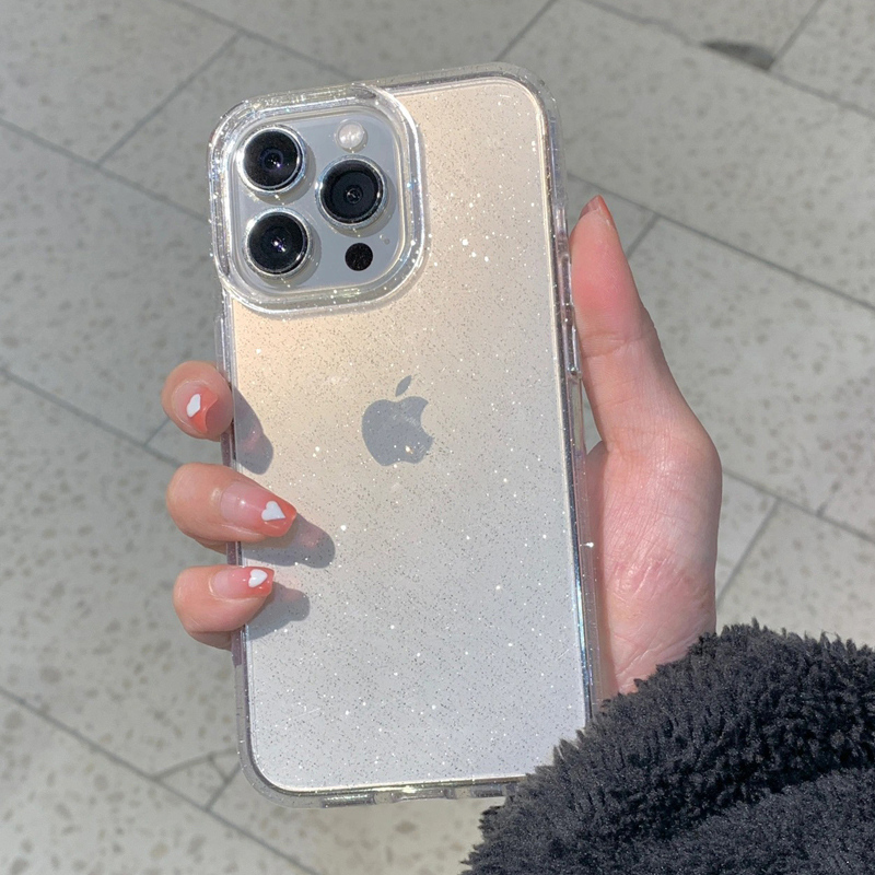 Transparent Simple Glitter Pho - Phone Cases Y2K ulasan dan harga