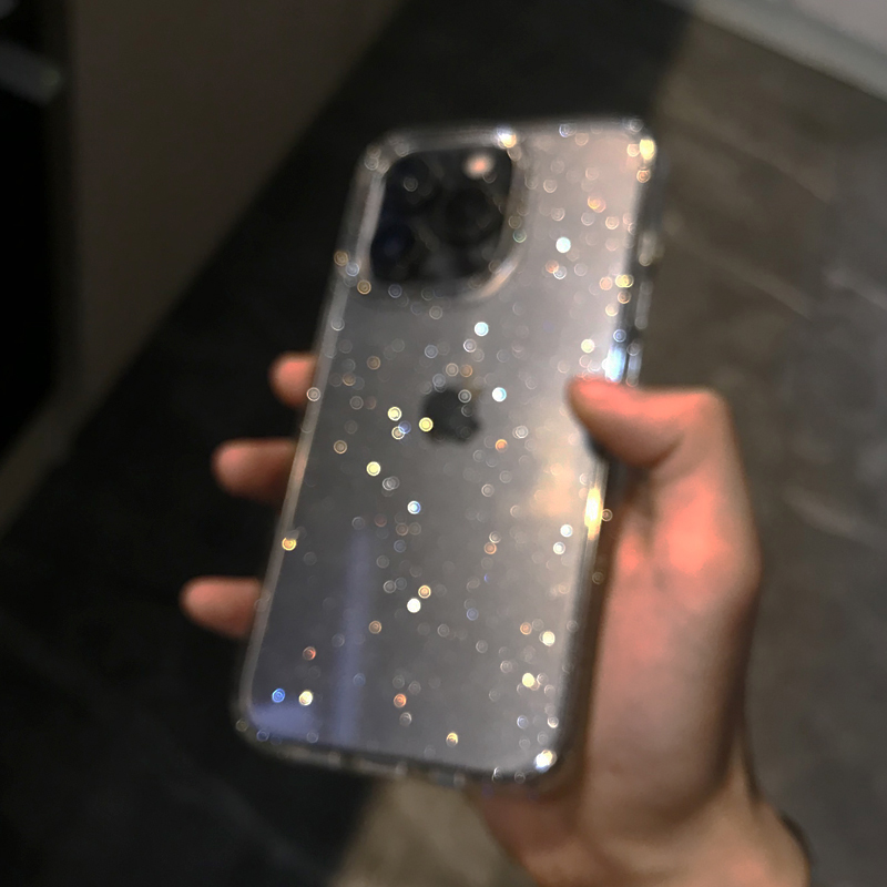 Transparent Simple Glitter Pho - Phone Cases Y2K ulasan dan harga