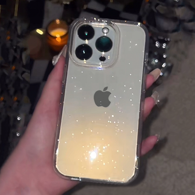 Transparent Simple Glitter Pho - Phone Cases Y2K ulasan dan harga