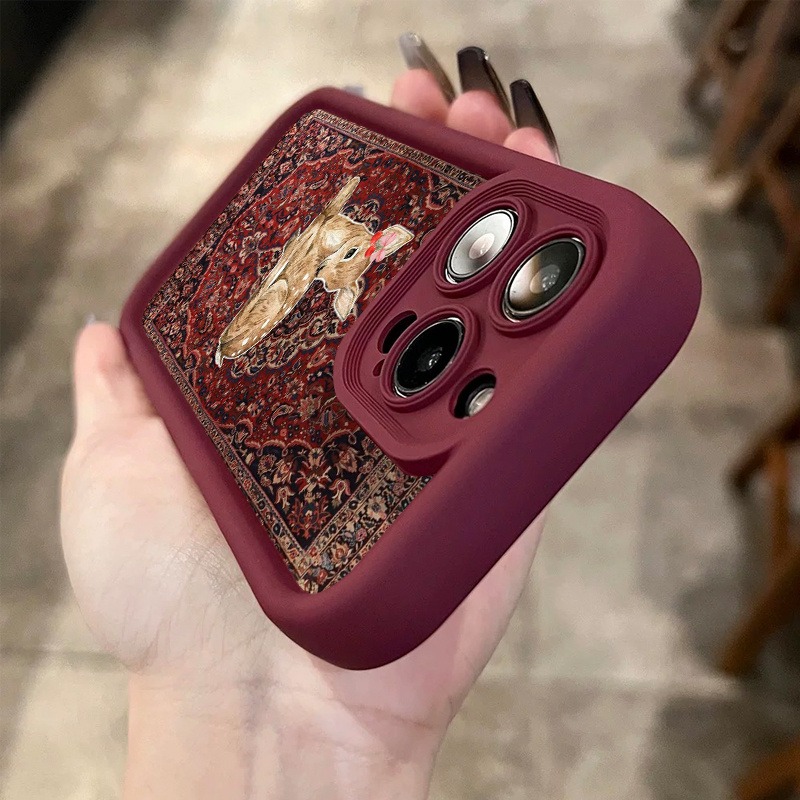 Vintage Red Floral Deer Patter - Phone Cases Red Deer ulasan dan harga