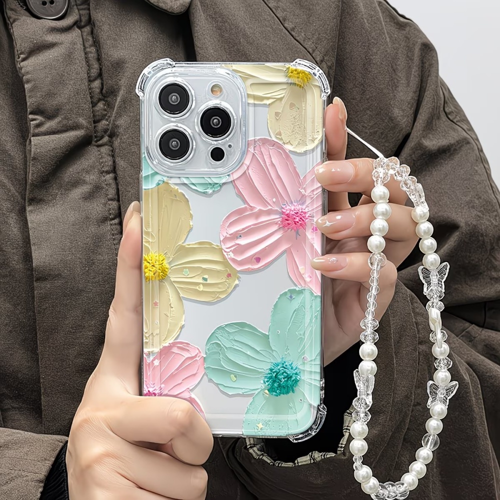 Colorful Flower Clear TPU 4-Co - Phone Cases Drop Proof ulasan dan harga