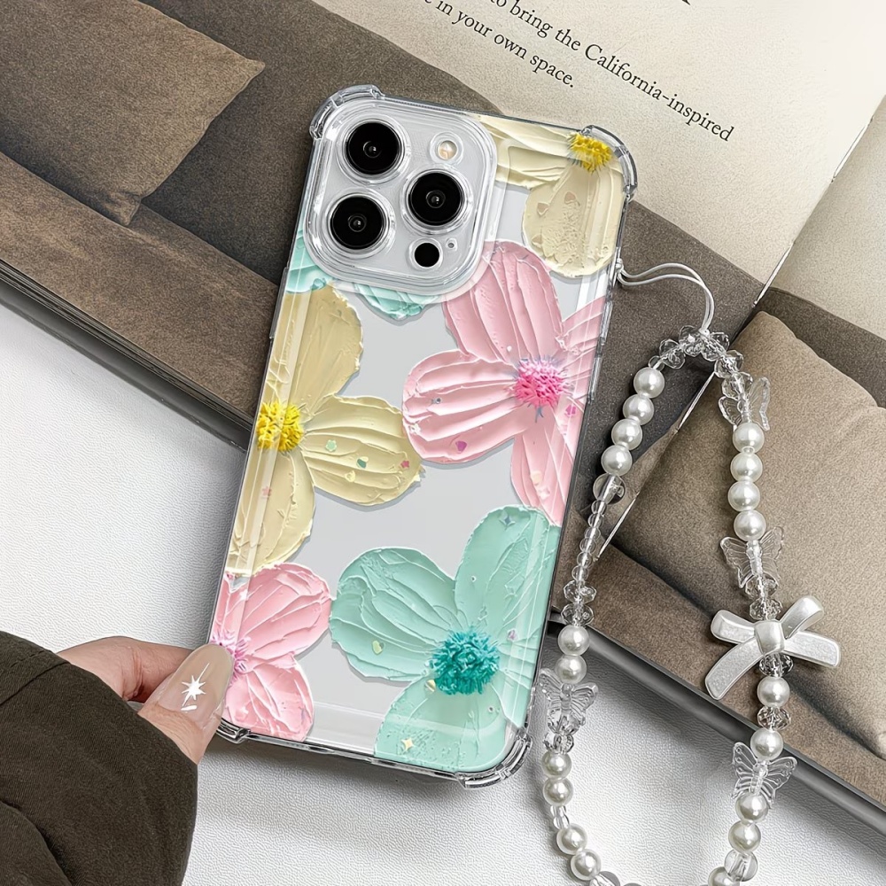 Colorful Flower Clear TPU 4-Co - Phone Cases Drop Proof ulasan dan harga