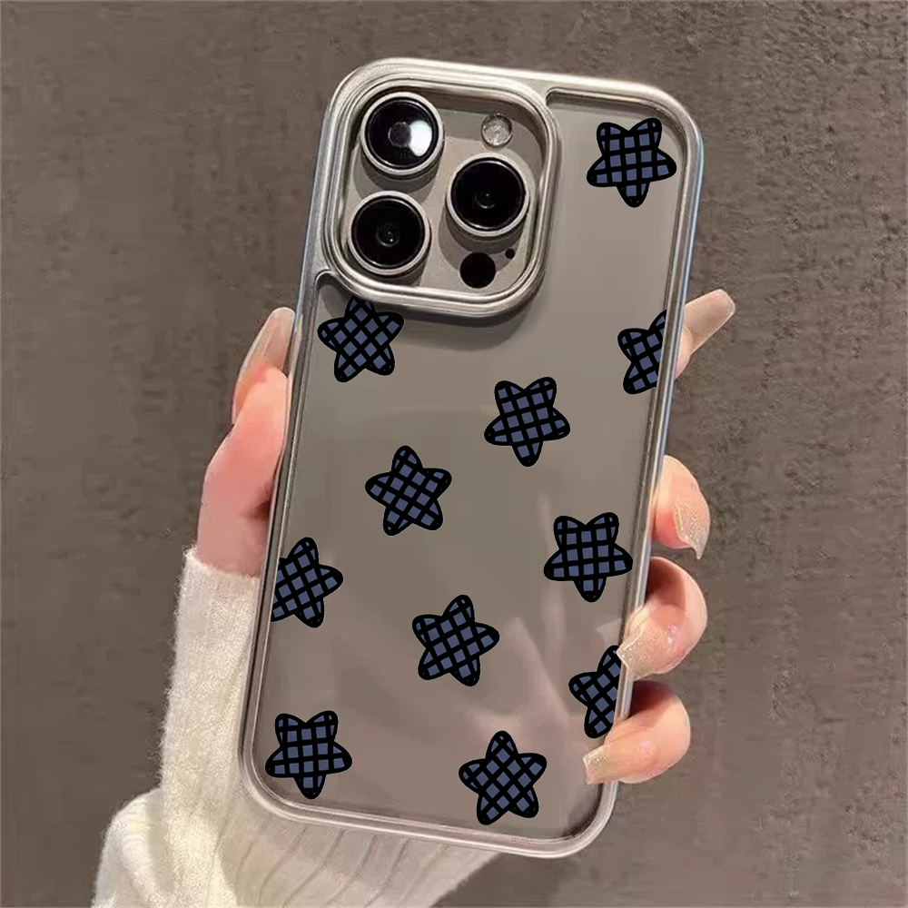 Y2K Stars Fashion Clear Cases  - Phone Cases Y2K ulasan dan harga