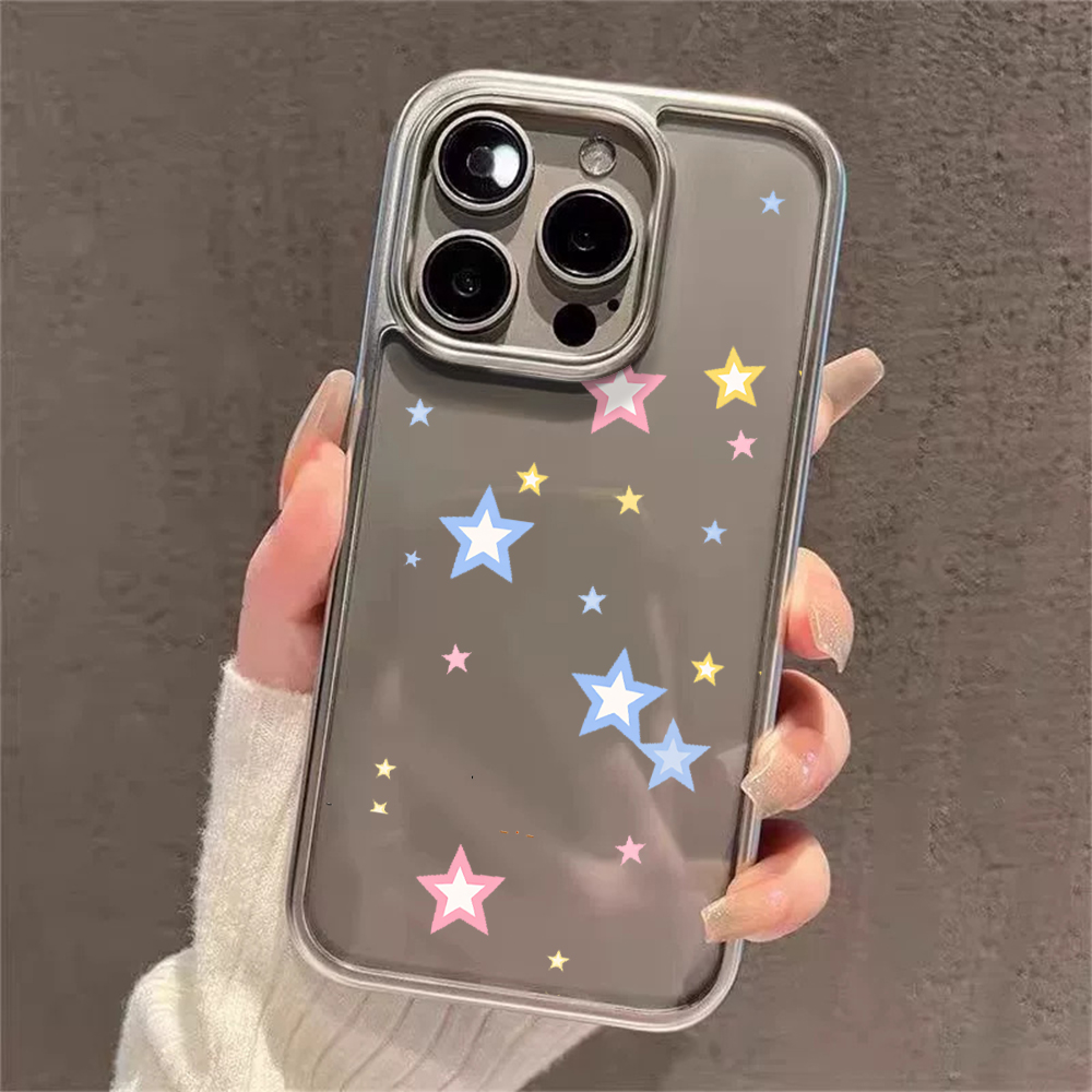 Y2K Stars Fashion Clear Cases  - Phone Cases Y2K ulasan dan harga