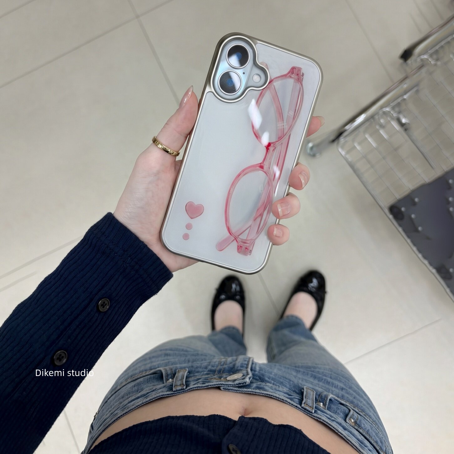 Korean ins Girl Heart Pink Gla - Phone Cases Xr Cute ulasan dan harga