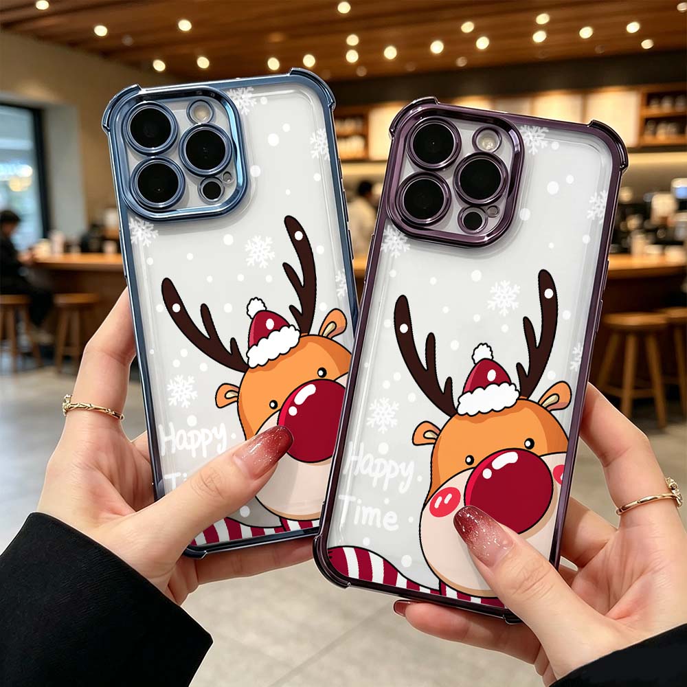 Cartoon Red Nose Deer Phone Ca - Phone Cases Red Deer ulasan dan harga