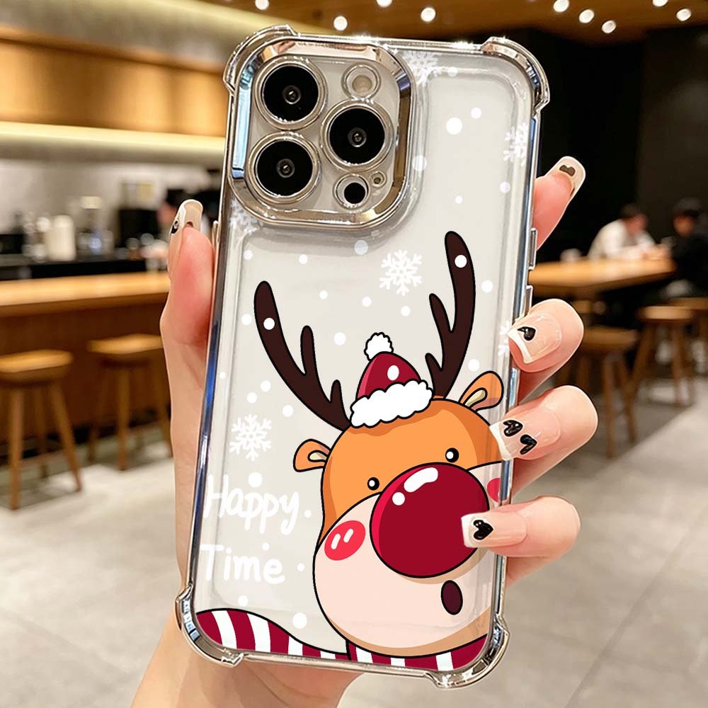 Cartoon Red Nose Deer Phone Ca - Phone Cases Red Deer ulasan dan harga
