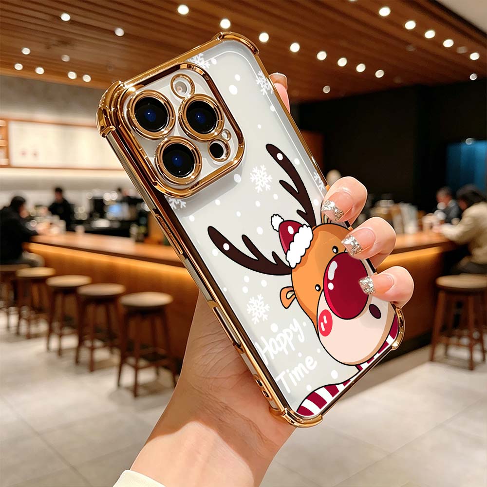 Cartoon Red Nose Deer Phone Ca - Phone Cases Red Deer ulasan dan harga