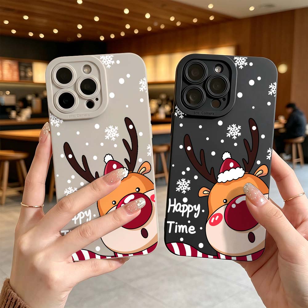 Cartoon Red Nose Deer Phone Ca - Phone Cases Red Deer ulasan dan harga