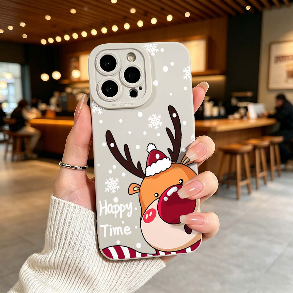 Cartoon Red Nose Deer Phone Ca - Phone Cases Red Deer ulasan dan harga
