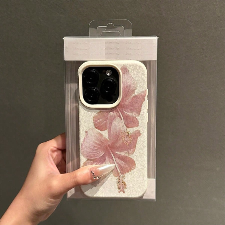 Pink Hibiscus Elegant High Aes - Phone Cases Drop Proof ulasan dan harga