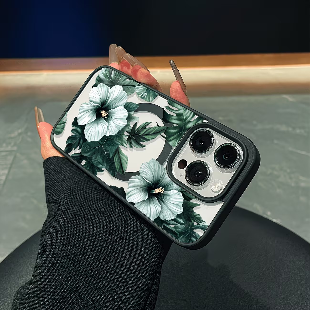 Green Floral Print Phone Case  - Phone Cases Green ulasan dan harga