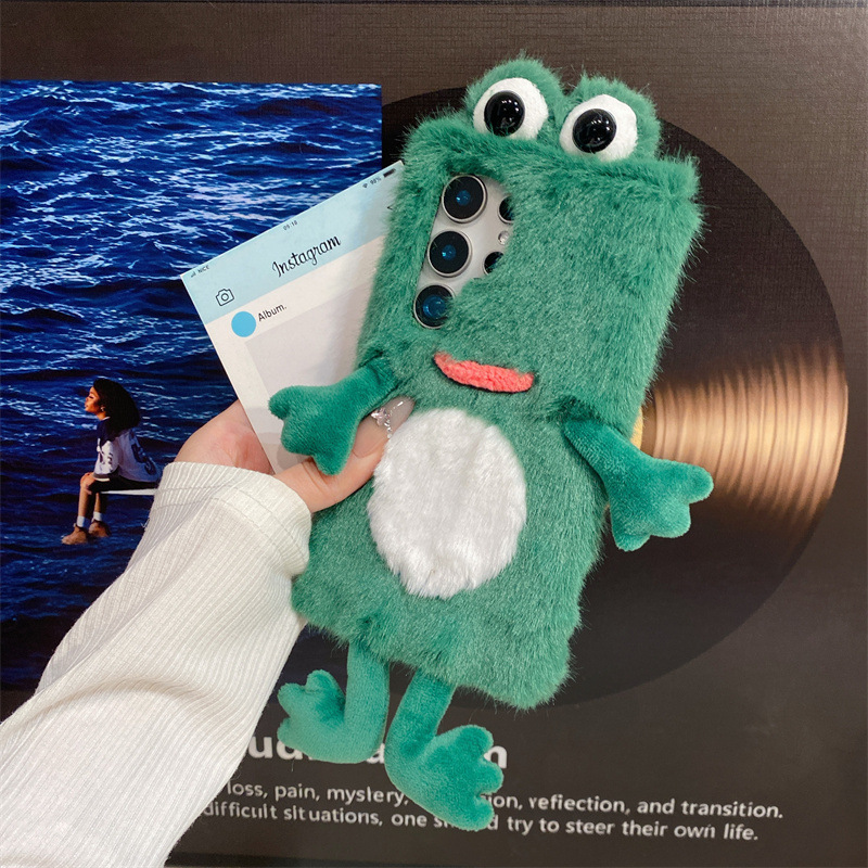 Plush Frog Phone Case, Cute Gr - Phone Cases Protective ulasan dan harga