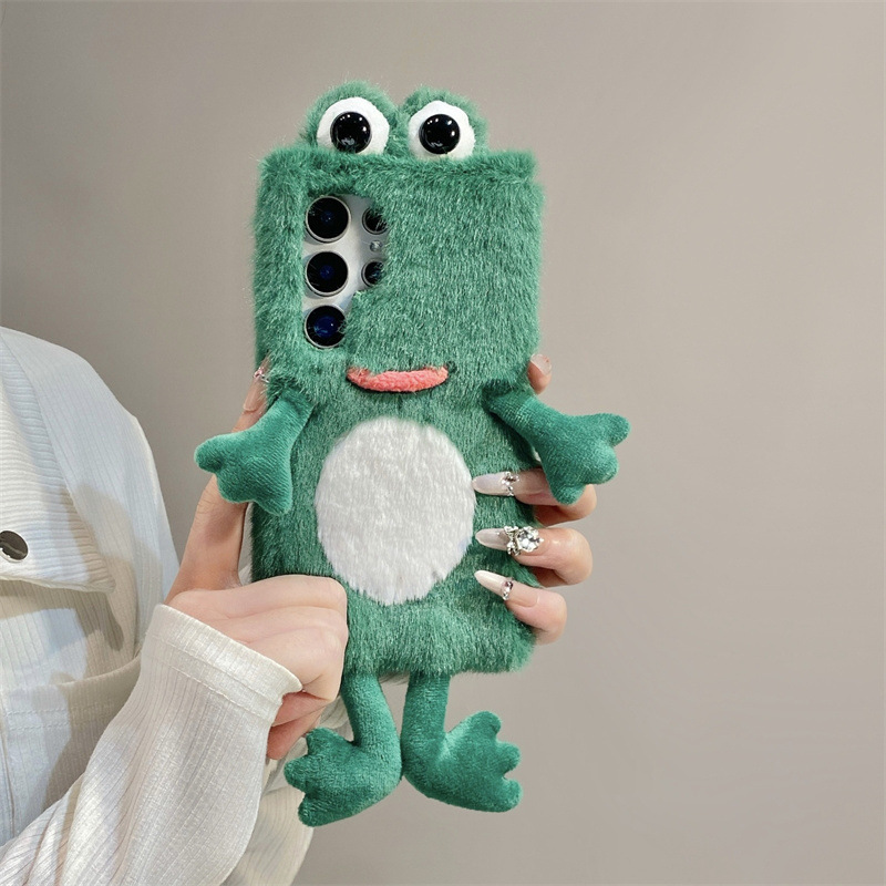 Plush Frog Phone Case, Cute Gr - Phone Cases Protective ulasan dan harga