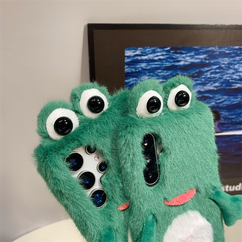 Plush Frog Phone Case, Cute Gr - Phone Cases Protective ulasan dan harga