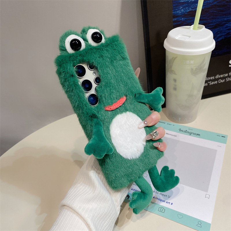 Plush Frog Phone Case, Cute Gr - Phone Cases Protective ulasan dan harga